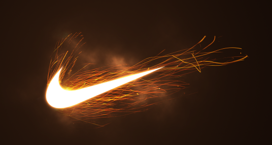 Create a Flaming Nike Logo | Richworks